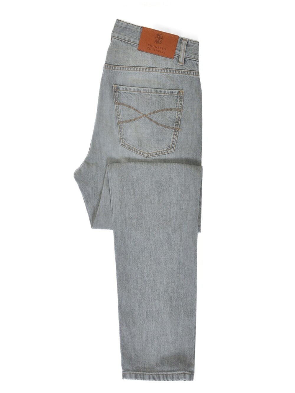 Brunello Cucinelli Grey Traditional Fit Selvedge Jeans 33 36368